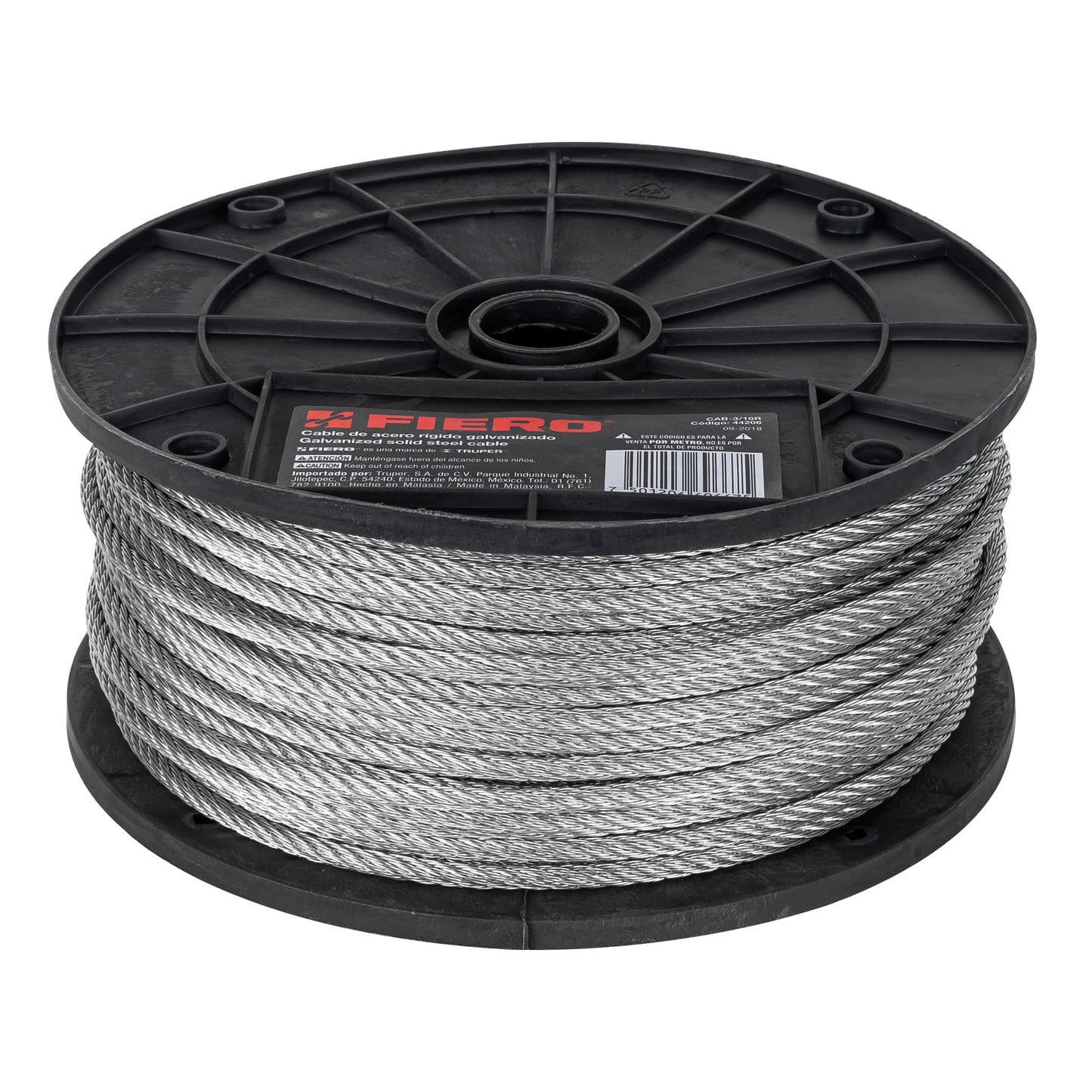 CAB-3/16R Guaya de acero 3/16"