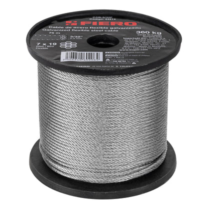 CAB-3/32F Cable flexible de acero 3/32"