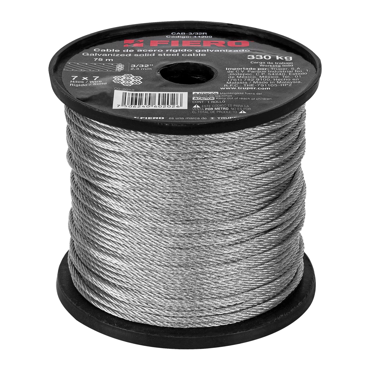 CAB-3/32R Guaya de acero 3/32"