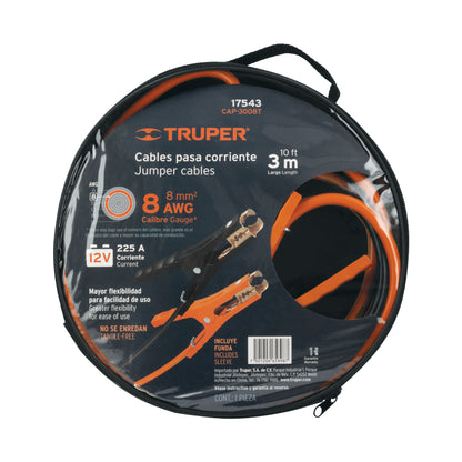 CAP-3008T Cables para iniciar, 3 m, calibre 8 AWG