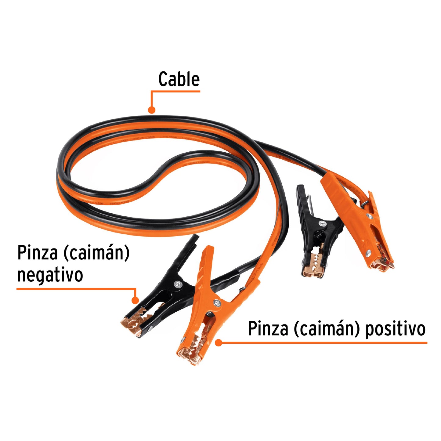 CAP-3008T Cables para iniciar, 3 m, calibre 8 AWG