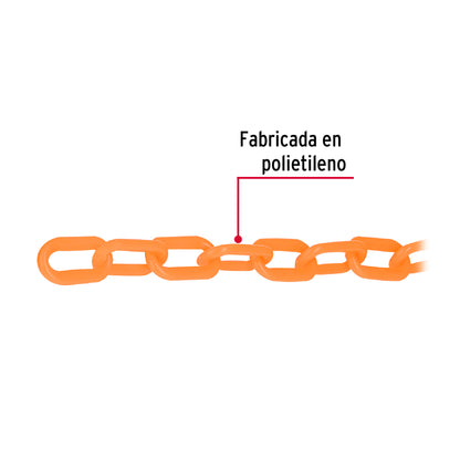 CAPL-5A Metro de cadena de plástico de 5mm, naranja
