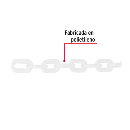 CAPL-5B Metro de cadena de plástico de 5mm, blanca
