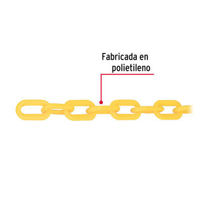 CAPL-5M Metro de cadena de plástico de 5mm, amarilla