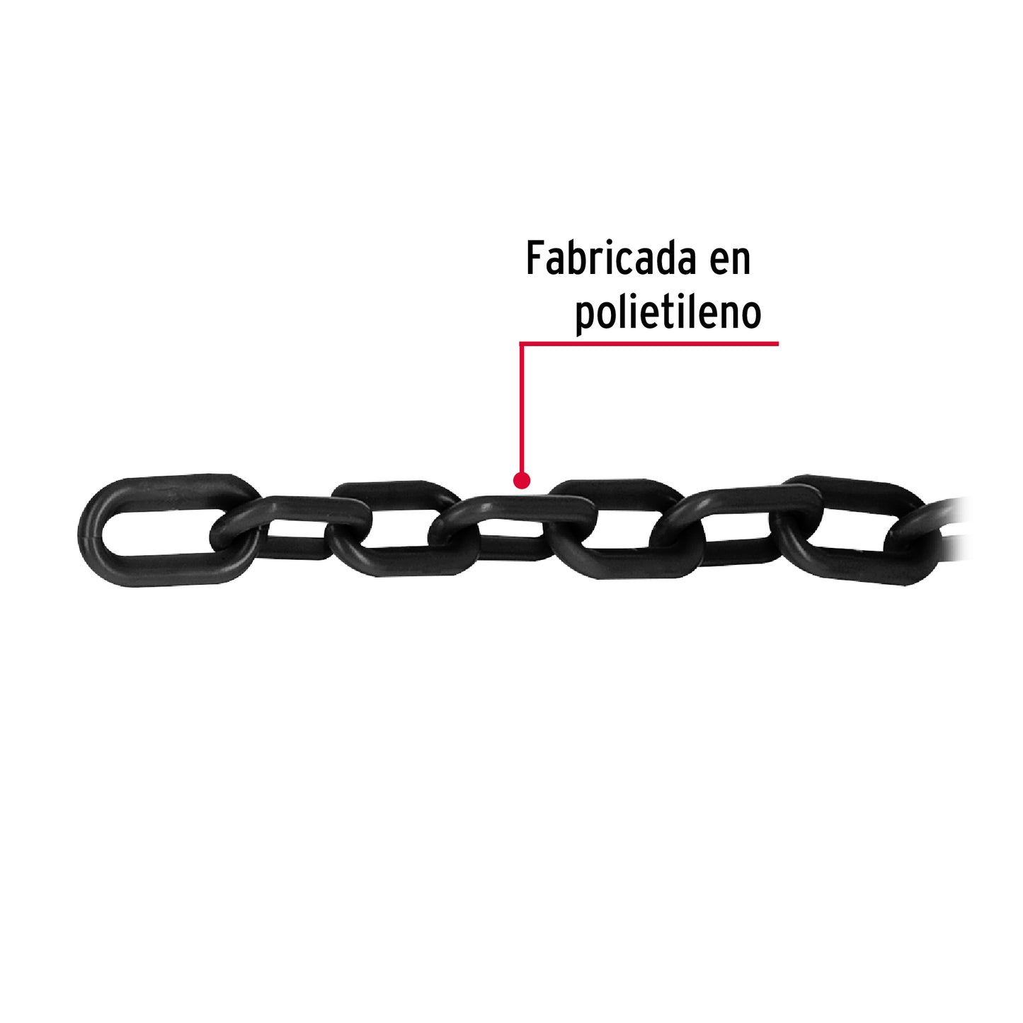CAPL-5N Metro de cadena de plástico de 5 mm, negra