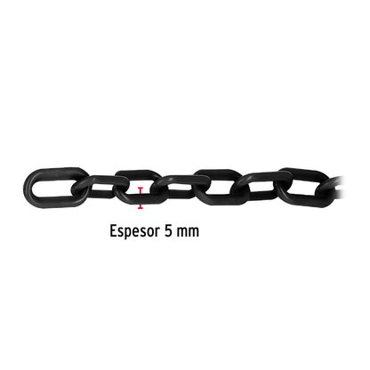 CAPL-5N Metro de cadena de plástico de 5 mm, negra