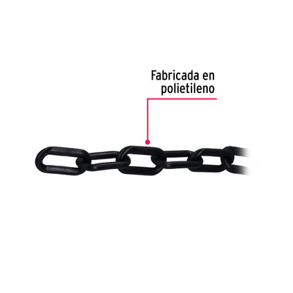 CAPL-8N Metro de cadena de plástico de 8mm, negra