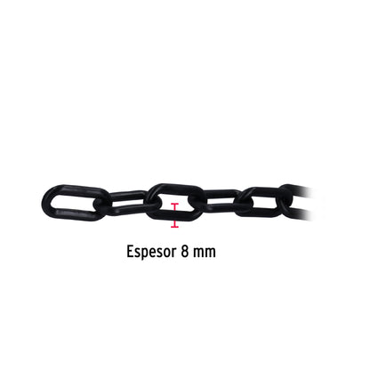 CAPL-8N Metro de cadena de plástico de 8mm, negra