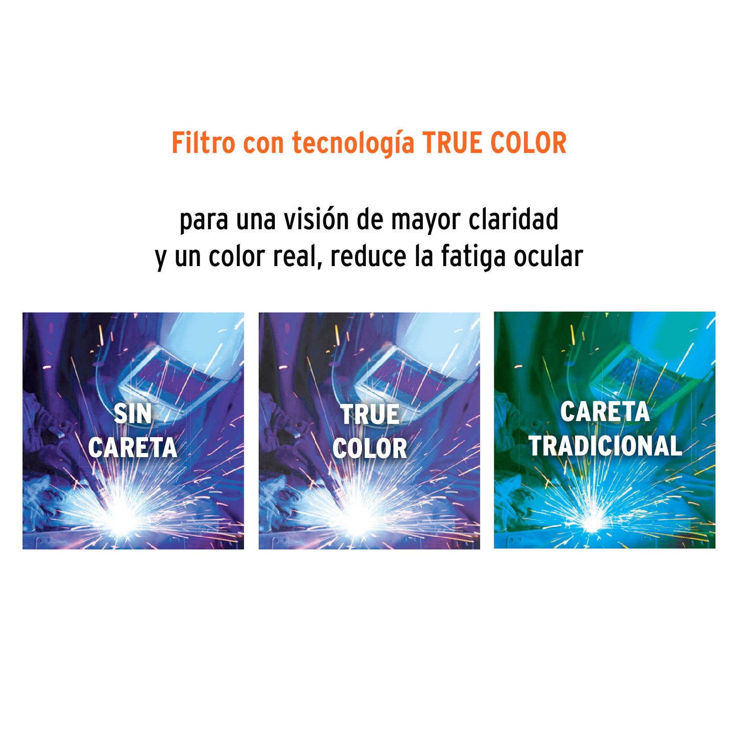 CAREL-913DX Careta digital para soldar, sombra 9 a 13, Truper Expert