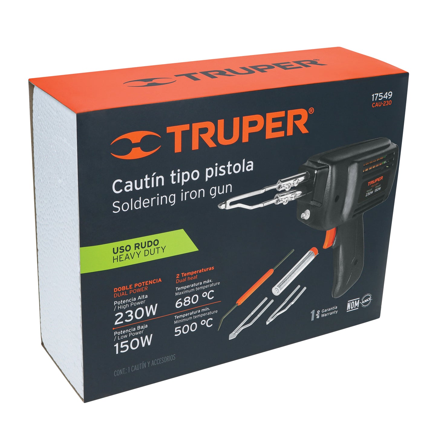 CAU-230 Pistola de soldar, 2 temperaturas, 230 Watts