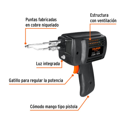 CAU-230 Pistola de soldar, 2 temperaturas, 230 Watts