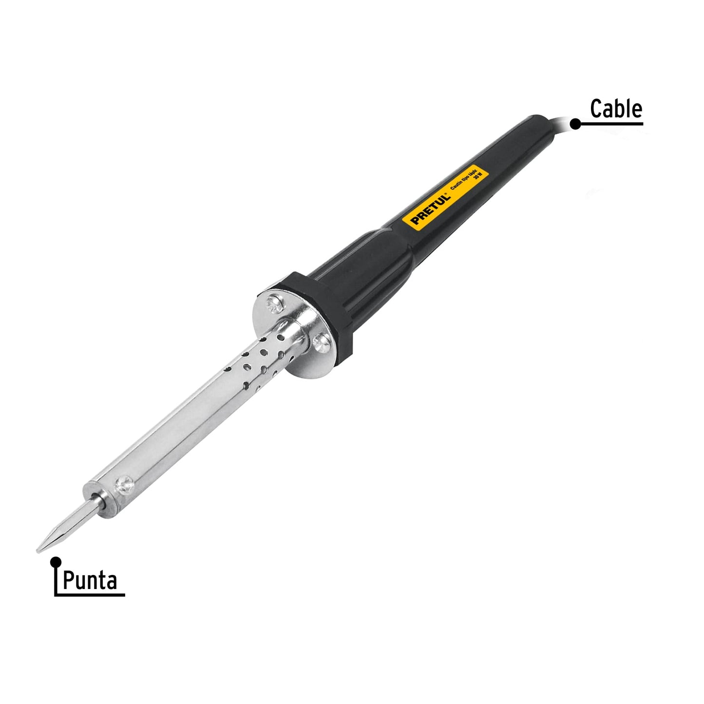 CAU-30P Cautín tipo lápiz de 30 watts con accesorios, Pretul