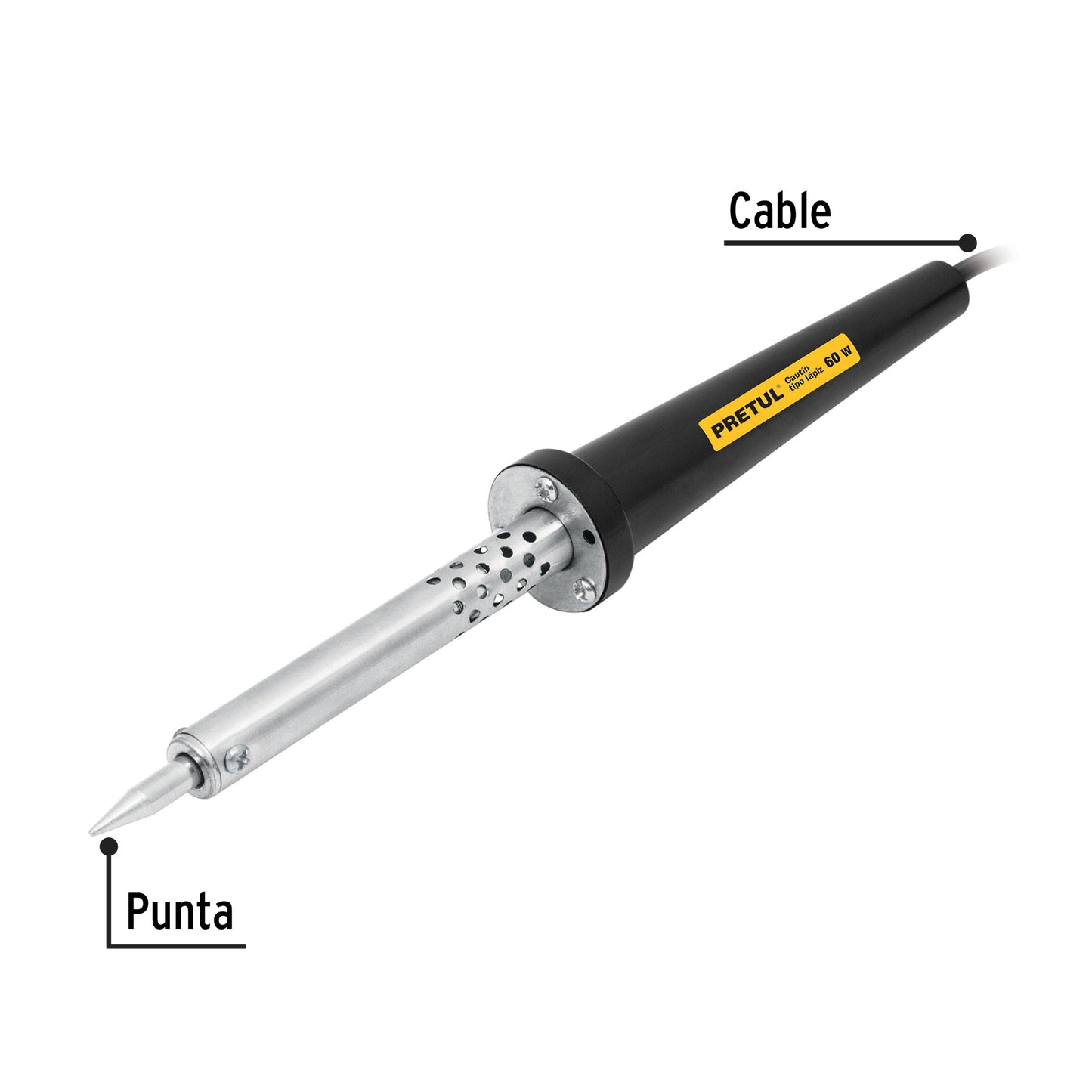 CAU-60P2 Cautín tipo lápiz de 60 watts sin accesorios, Pretul