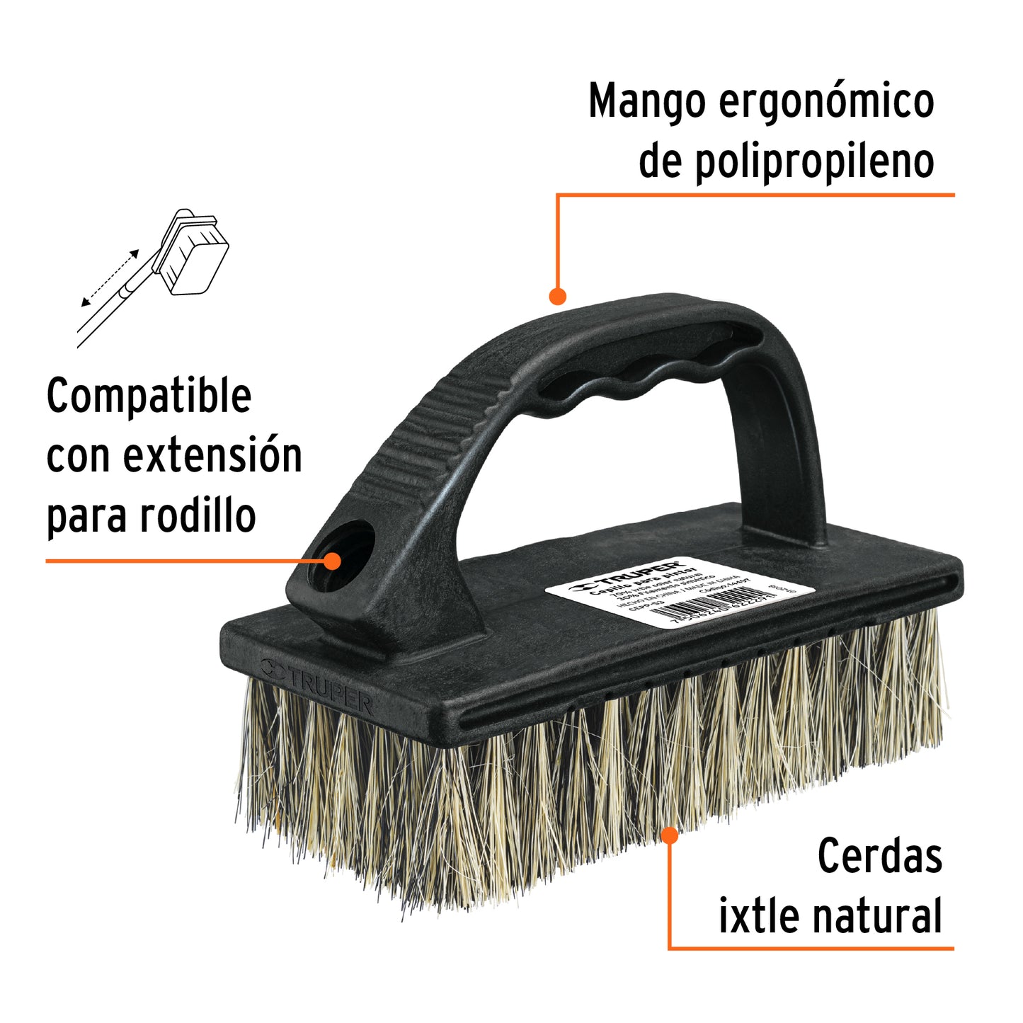 CEPP-53 Cepillo para pintor, semi-rígido, cerda ixtle y sintética