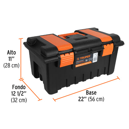 CHA-22NC Caja plástica 22" con compartimentos, naranja