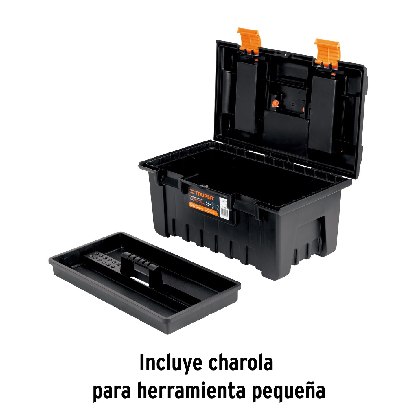 CHA-22NC Caja plástica 22" con compartimentos, naranja