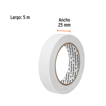 CAD-25RT Cinta adhesiva antiderrapante en rollo, 25 mm, transparente