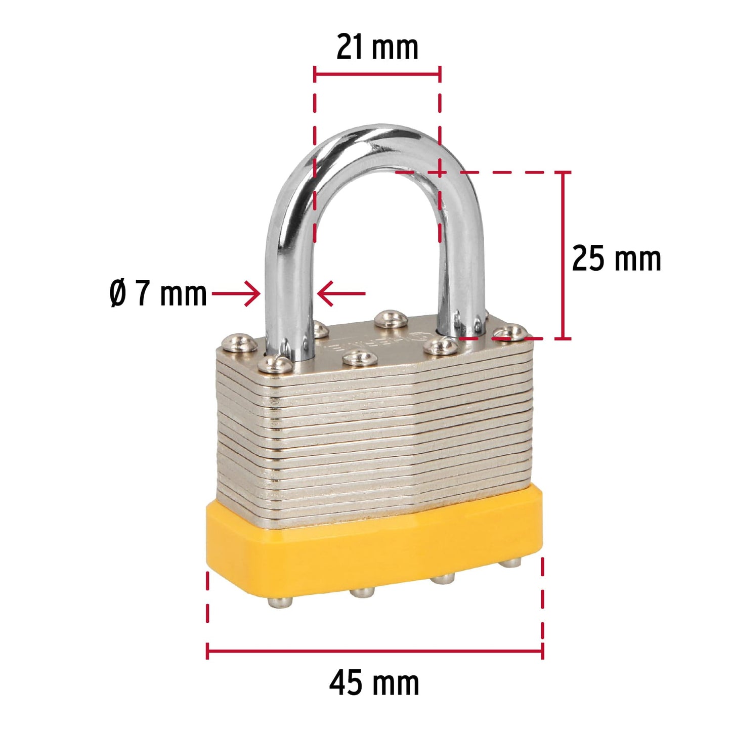 CM-45P Candado laminado, 45mm, Hermex basic