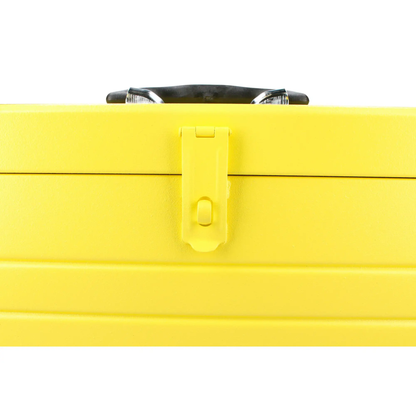 CM16 Caja metálica amarilla con charola 16" X 7" X 6"