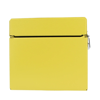 CM16 Caja metálica amarilla con charola 16" X 7" X 6"