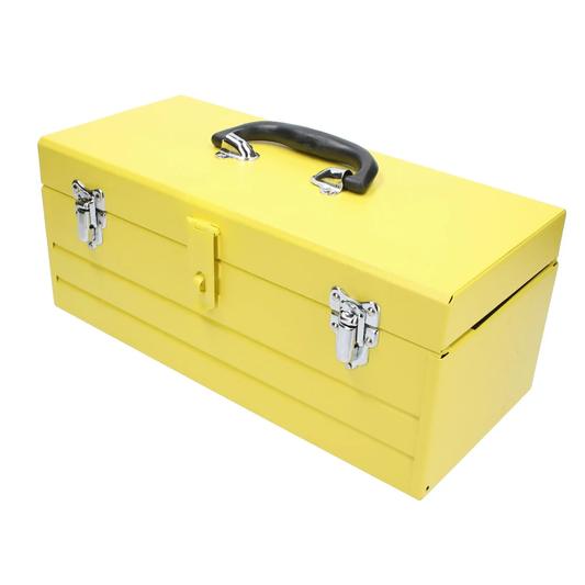 CM16 Caja metálica amarilla con charola 16" X 7" X 6"