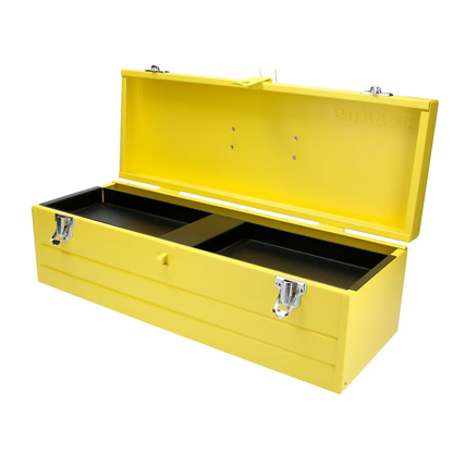 CM20 Caja metálica amarilla con charola 19" X 7" X 6"