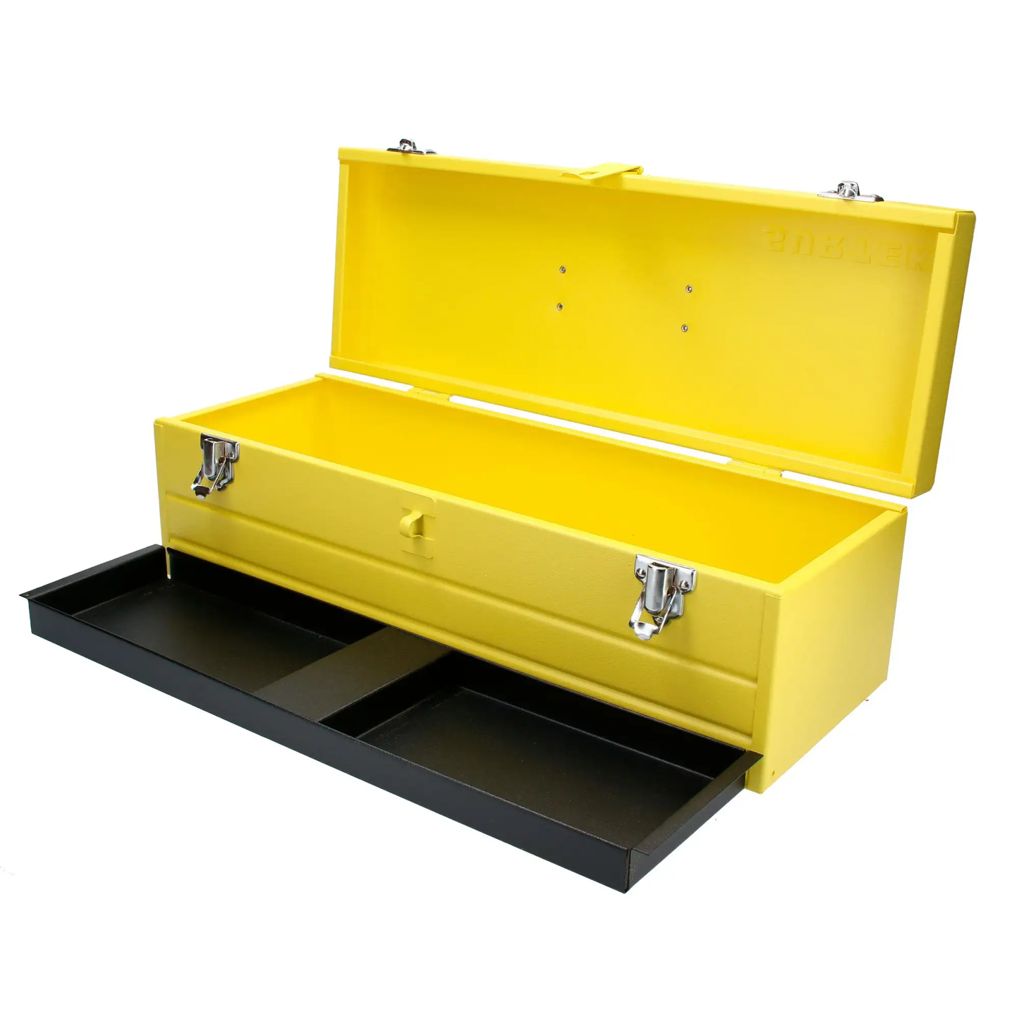 CM20 Caja metálica amarilla con charola 19" X 7" X 6"