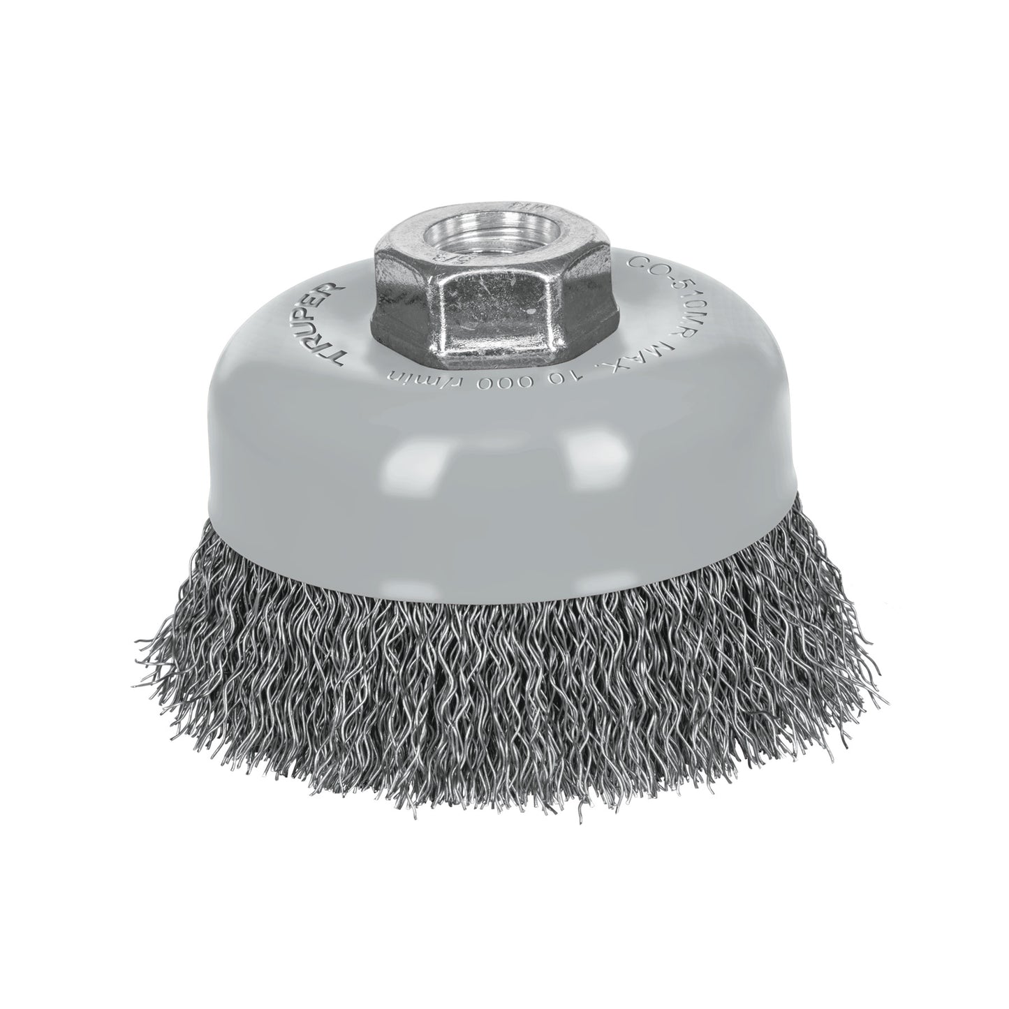 CO-510MR Carda de copa, alambre ondulado fino, 4', Multi rosca
