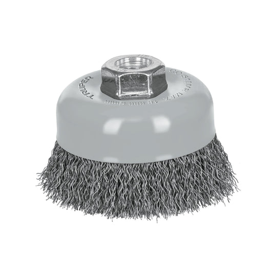 CO-510MR Carda de copa, alambre ondulado fino, 4', Multi rosca