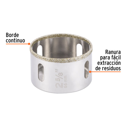 COAZ-2-5/8 Sierra copa borde continuo diamantado 2-5/8"