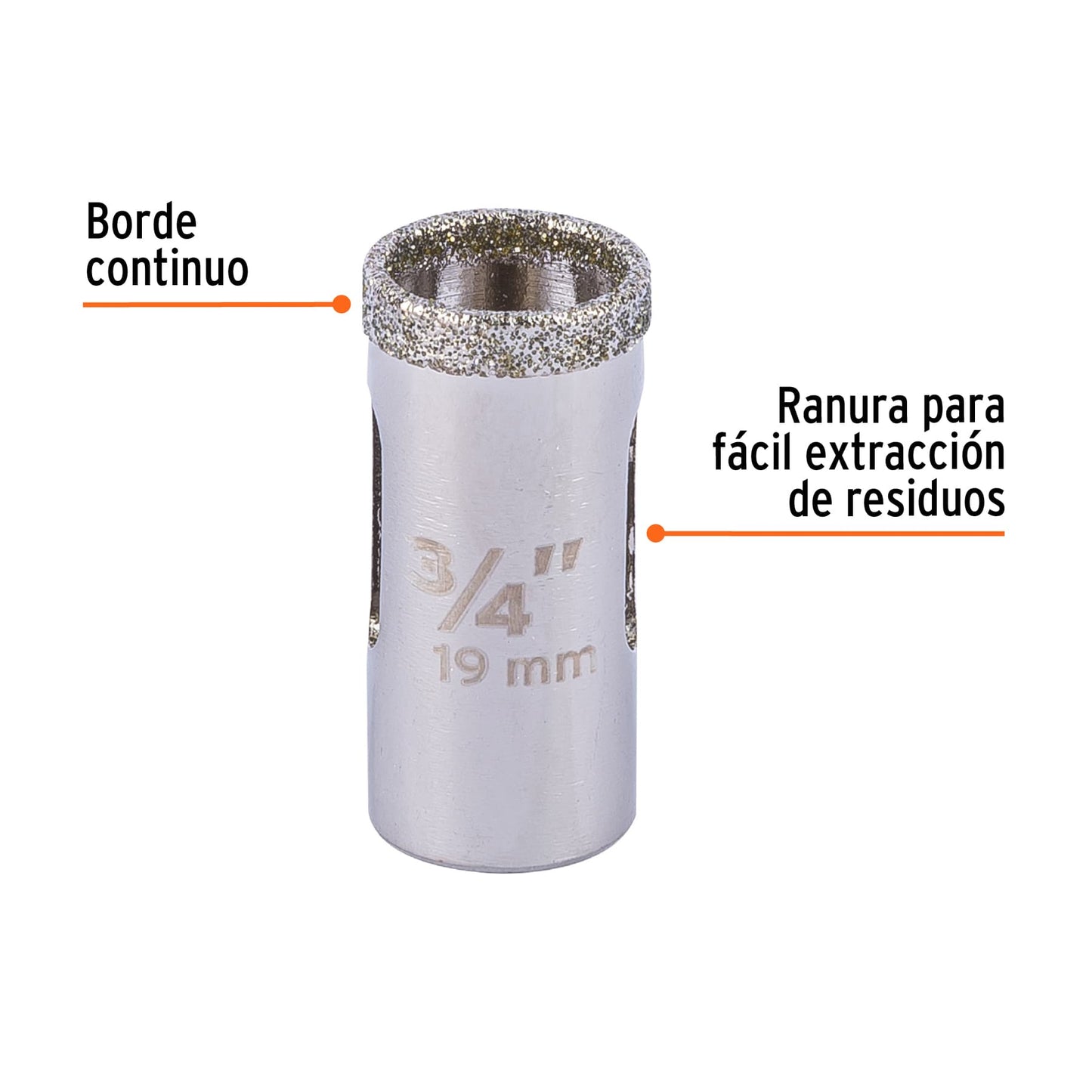 COAZ-3/4 Sierra copa borde continuo diamantado 3/4"