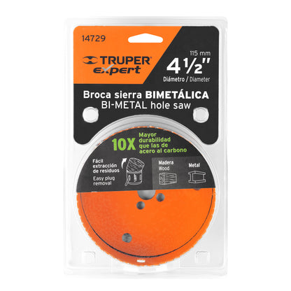 COBI-4-1/2 Sierra copa bimetálica 4-1/2", para mandril de 7/16"