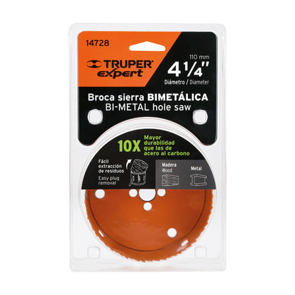 COBI-4-1/4 Sierra copa bimetálica 4-1/4", para mandril de 7/16"