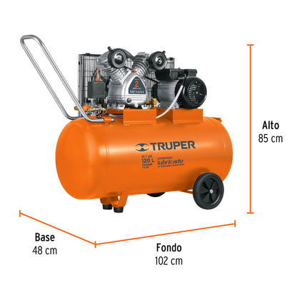 COMP-120LH Compresor horizontal 120 L, 4 HP (potencia máxima), 220 V