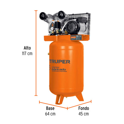 COMP-120LV Compresor vertical 120 L, 4 HP (potencia máxima ), 220 V