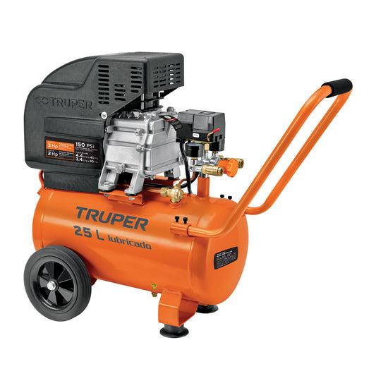 COMP-25LT Compresor horizontal 25L, 3 HP (potencia máxima), 127 V