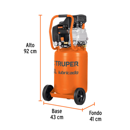 COMP-50LV Compresor 50 litros, lubricado, 3 1/2 HP (máx) vertical