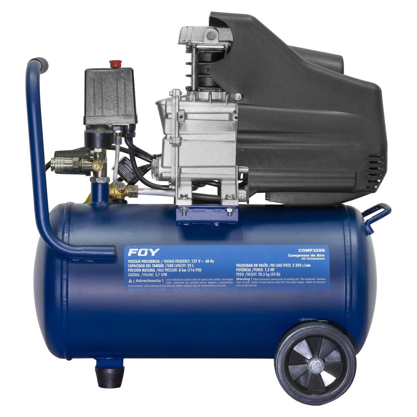 COMP325 Compresor de aire lubricado 25L 1.5HP