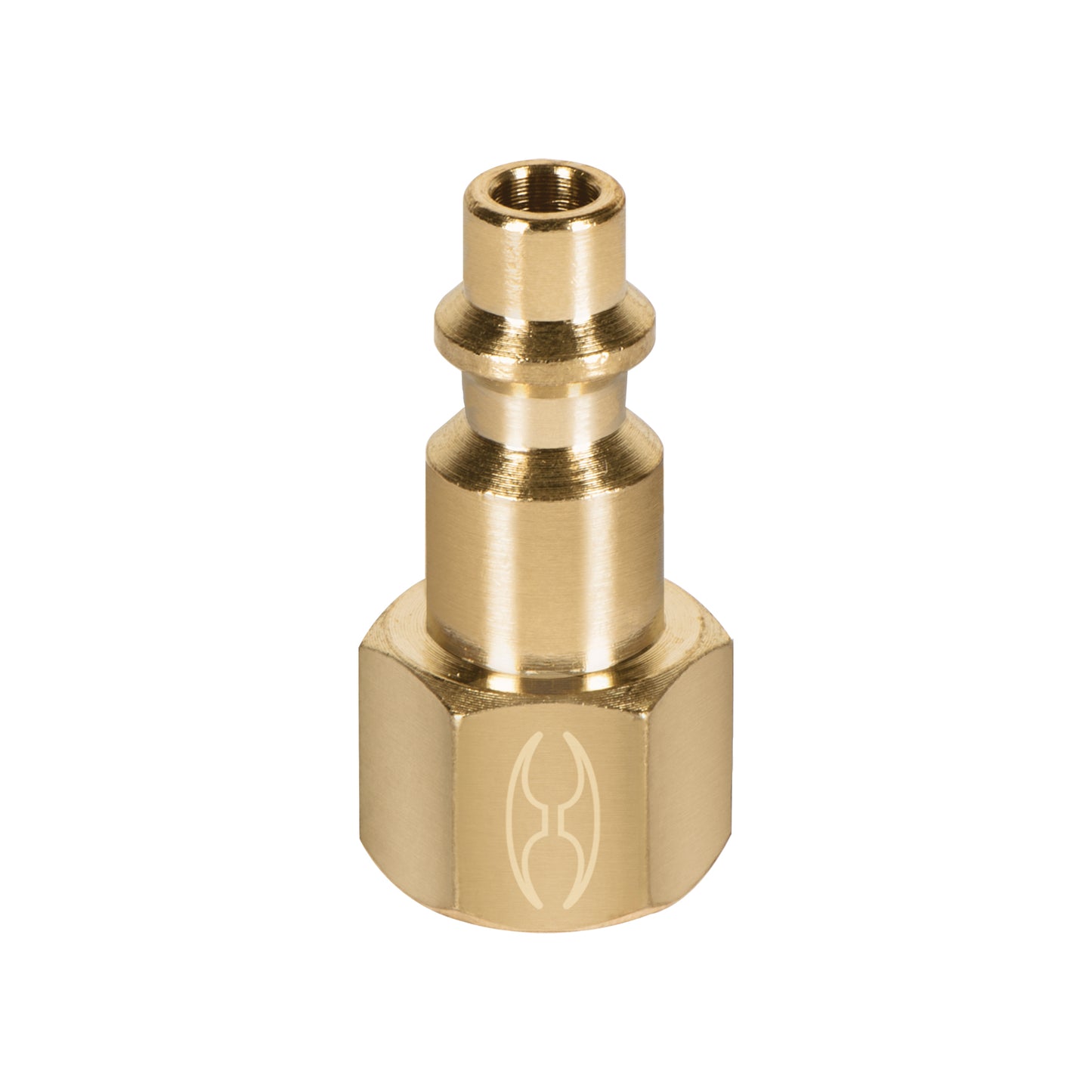 CORAL-HEM-1/4 Conector rápido de latón, 1/4 NPT, hembra