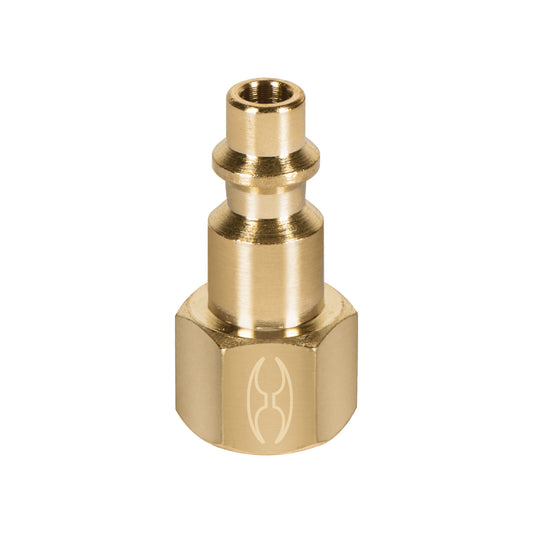 CORAL-HEM-1/4 Conector rápido de latón, 1/4 NPT, hembra