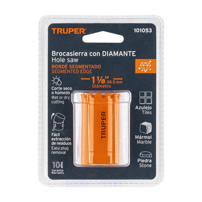 COSE-1-1/8  Brocasierra diamante, borde segmentado 1-1/8"