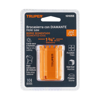 COSE-1-3/8 Brocasierra diamante, borde segmentado 1-3/8"