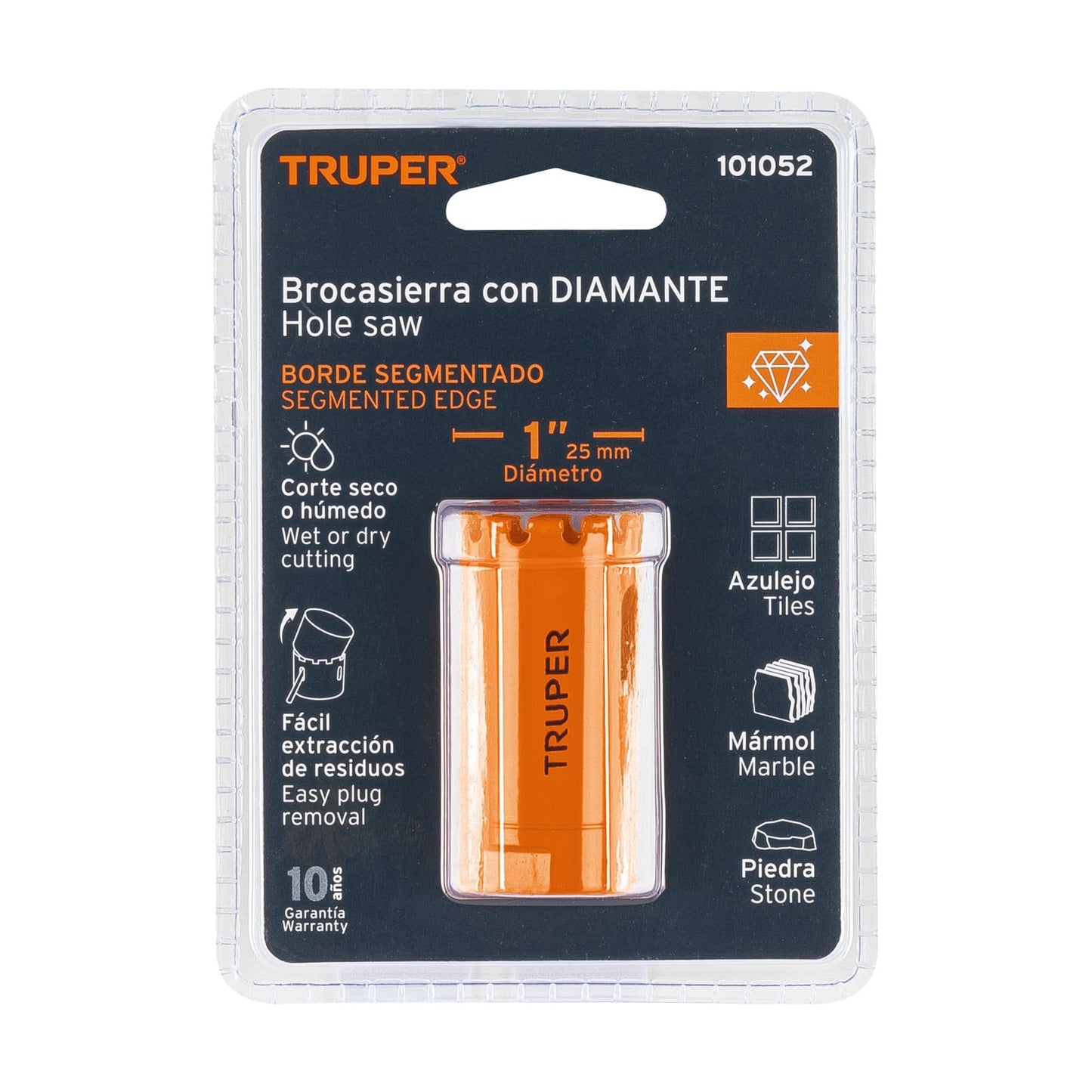 COSE-1 Brocasierra diamante, borde segmentado 1"