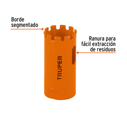 COSE-1 Brocasierra diamante, borde segmentado 1"