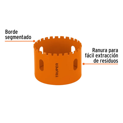 COSE-2-1/2   Brocasierra diamante, borde segmentado 2-1/2"