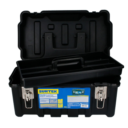 CPS17 Caja plástica con broches metálicos 17" X 9" X 8"