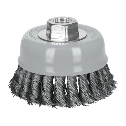 CT-610MR Carda de copa, alambre trenzado fino, 4', Multi rosca