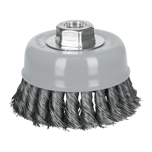 CT-610MR Carda de copa, alambre trenzado fino, 4', Multi rosca
