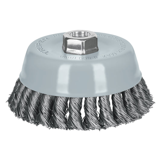 CT-612MRX Carda de copa, alambre trenzado grueso , 5', Multi rosca