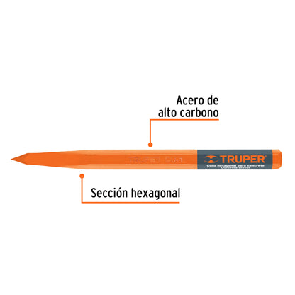 CU-1 Cincel de punta para concreto, 1'